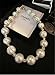 P.phoebus Vintage Yellow Gold White Pearl Choker Statement Bib Swarovski Crystal Rhinestone Charms Pendant Necklace For Women Girls