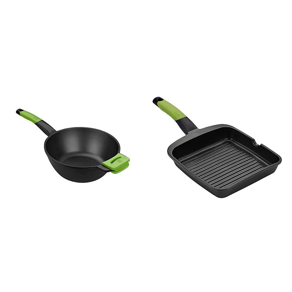 BRA-PRIOR-Wok-con-mango-aluminio-fundido-con-antiadherente-PRIOR-Grill-asador-con-rayas-aluminio-fundido-con