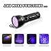 2 Pack UV Flashlight Black Light, Puaida 51 LED 395 nm Ultraviolet Blacklight Pet Urine Detector for Dog Urine, Pet Stains, Bed Bug and Scorpions
