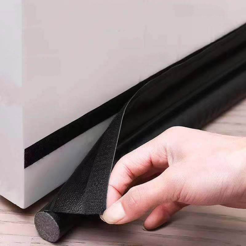 Draft Stoppers - Resdenio Door Draft Stopper Weather Stripping - 37 Inch Door Stoppers for Bottom of Door Seal Gap Reduce Noise and Dust, Under Door Draft Stopper (Black)