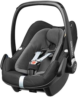 Maxi-Cosi Pebble Plus Babyschale, sicherer Gruppe 0+ i-Size Kindersitz (0-13 kg), nutzbar ab der Geburt bis ca. 12 Monate, passend für FamilyFix One Basisstation, black diamond