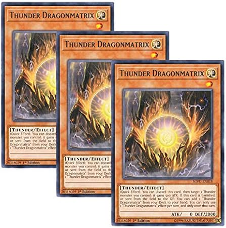 Amazon 3枚セット 遊戯王 英語版 Sofu En018 Thunder Dragonmatrix 雷源龍 サンダー ドラゴン レア 1st Edition トレカ 通販