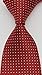 Geotae Zerun New Classic Solid Checks Paisley JACQUARD WOVEN Silk Men's Tie Necktie (Woven Red)
