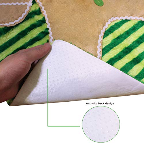 JOYIN 5 Pieces Christmas Gingerbread Man Theme Bathroom Decoration Set