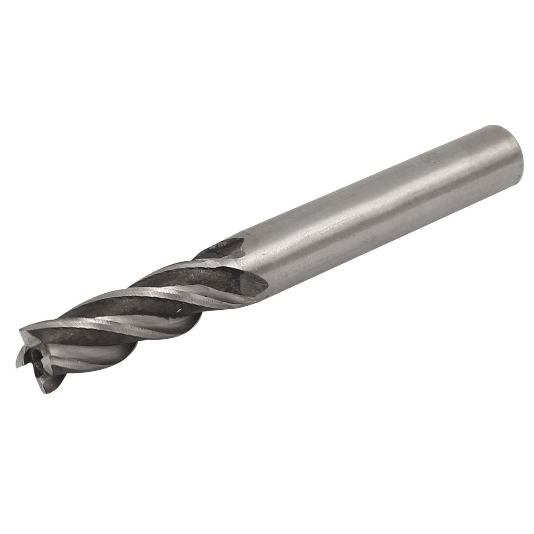 sourcingmap 10mmx9mmx30mmx85mm Machining Cutting Tool Helical Groove 4 Flute Straight Shank Milling Cutter End Mill