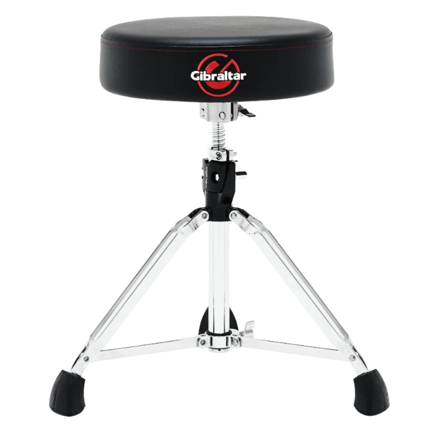 Gibraltar Drum Stool 9000 Series Round Pro Series, 9608E (Diameter: 35cm, Vinyl Seat, Super Lock, Tripod Position, 'Super Foot' Rubber Feet, stability, comfortable)