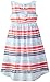Nautica Girls' Stripe Chiffon Dress with Keyhole Back