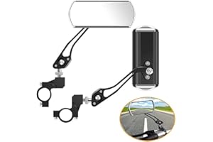 NAKAZAWA Bike Mirrors Handlebar Rearview Mirror, Bicycle Mirrors for Handlebars 2 pack, Bike Mirrors for Handlebar for Electric Bike, Mountain Bike, and Fixed Gear Bike (black1)