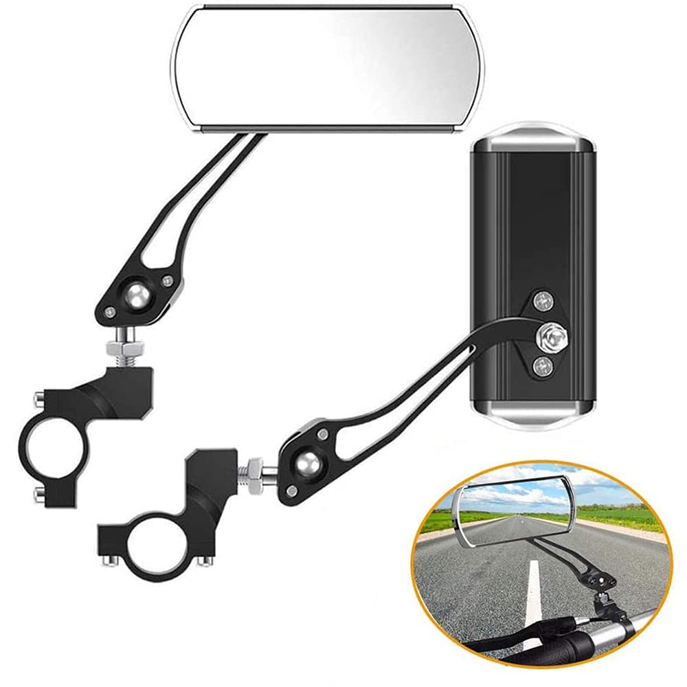 Photo 1 of Bike Mirrors Handlebar Rearview Mirror, Bicycle Mirrors for Handlebars 2 pack, Bike Mirrors for Handlebar for Electric Bike, Mountain Bike, and Fixed Gear Bike (black1)