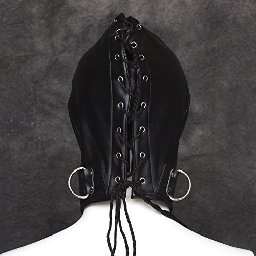 Outtymate Leather Full Face Gimp Mask Unisex Hood Zipper Eyes Mouth