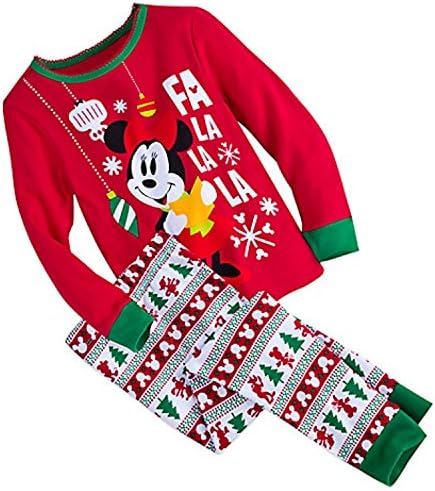 DISNEY STORE MINNIE MOUSE CHRISTMAS HOLIDAY SLEEP SET PAJAMAS - sz 10