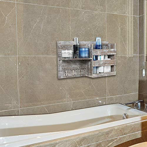 Wall Mounted Mail Envelope with 3 Key Holder Hooks