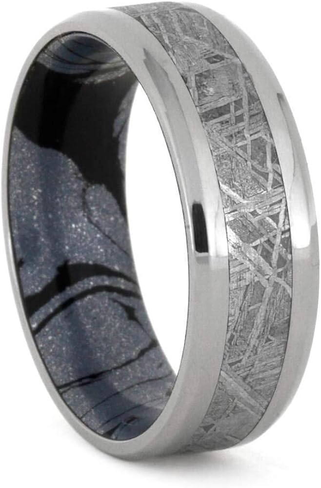 meteorite wedding band