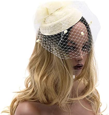 Women Fascinators Hats Hair Clip Tea Party Hat Cocktail Kentucky Derby Wedding Party Head Wear Mesh Feather Headpieces