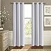 Blackout Curtains Window Drapes - Aquazolax Solid Blackout Thermal Curtain Panels 42