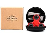 U-miss Tri Fidget Hand Spinner/Ultra Fast Bearings/Toy Great Gift- Perfect For Relieving Stress, Anxiety and Killing Time (Red)