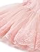 NNJXD Flower Girl's Wedding Dress Lace Sleeveless Tulle Summer Vintage Dresses Size (120) 4-5 Years Pink