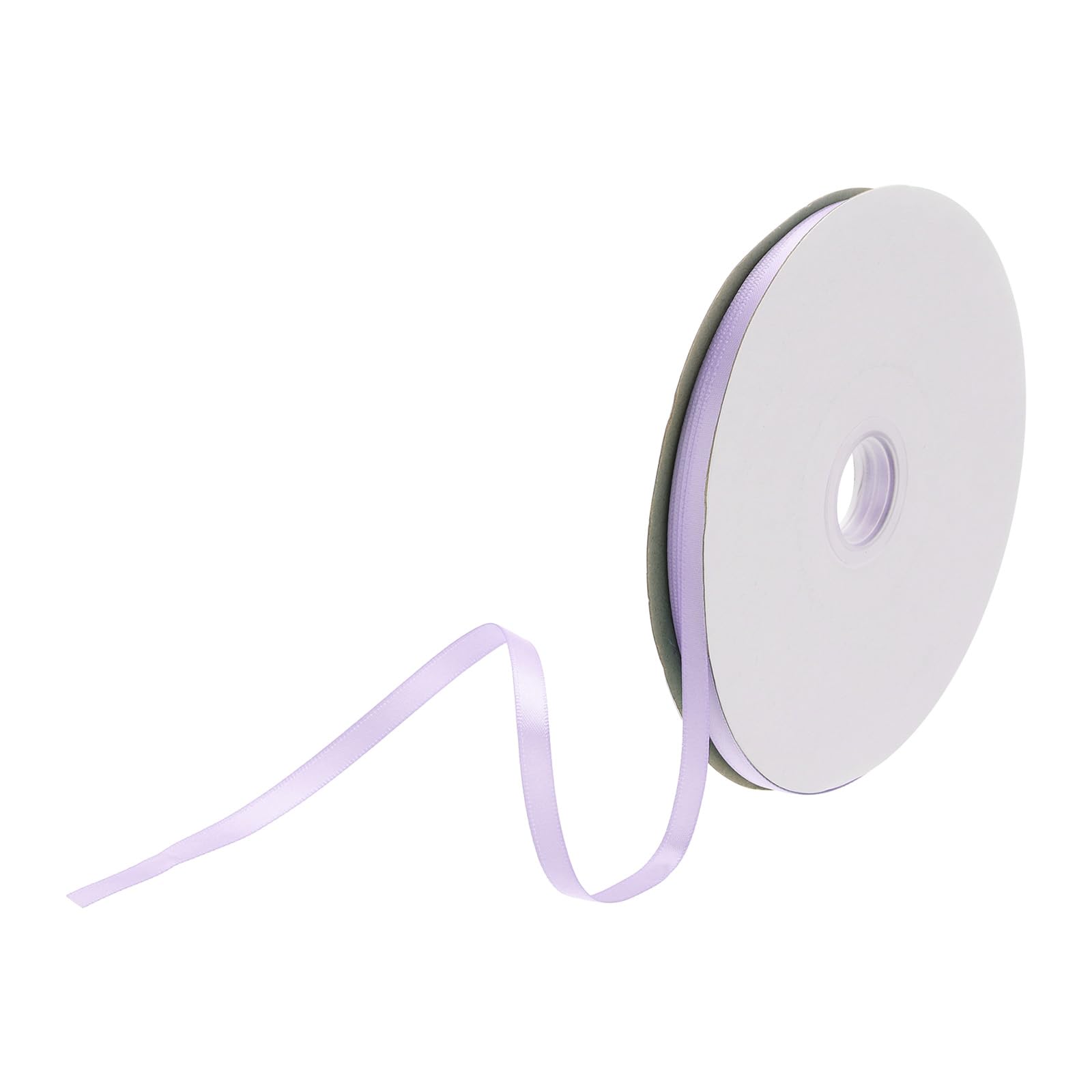 DMiotech 6mm Satin Ribbon 64m/210ft Thin Double Face Fabric Grosgrain Ribbon for Gift Wrapping Floral Hair Flower Bouquet, Light Purple