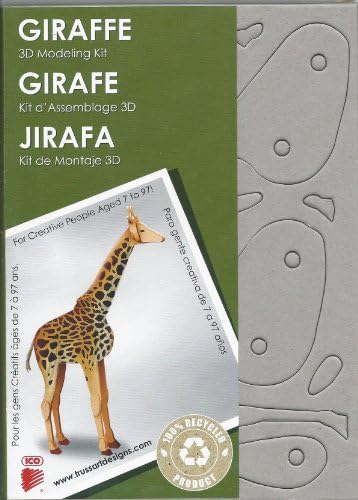 TruTru Animals Giraffe European 3D Puzzle DIY Craft Kit ; Arts and Crafts, Model Kit