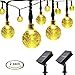 APEXPOWER 2 Packs Solar Powered Globe String Lights 30 LED 21ft Waterproof 8 Modes Christmas Crystal Ball Lights for Outdoor Indoor Thanksgiving Patio Lawn Garden Home Holiday Party Tree (2 Pack)