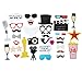 EBTOYS Hollywood Photo Booth Props 33 DIY Kits Paper Movie Photo Props on a Stick