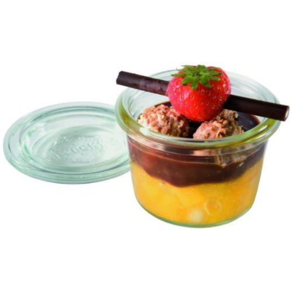 APS GH386 Weck Glasses, 80 mL ca., Ø 6 cm, Height 5.5 cm, Small (Pack of 24)