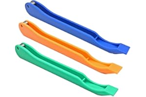 SundiooK 2PCS Foil Hand Foiler for Stained Glass Crafting, Plastic Hand Tool with Stainless Steel Rollers, for Orange/Blue/Gr