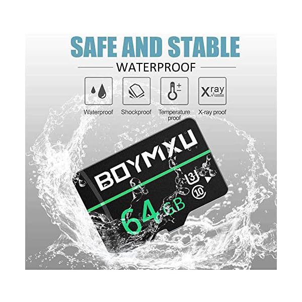 BOYMXU TF Speicherkarte 64 GB, Speed TF Karte mit Adapter, U3 Speicherkarte bis zu 90 MB/s, High Speed Speicherkarte… – Bild 8
