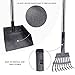 NZQXJXZ Pooper Scooper 47.2 Inches, Pet Poop Tray and Rake with Long Handle, Pet Waste Removal Scoop for Large Dog Small Dog