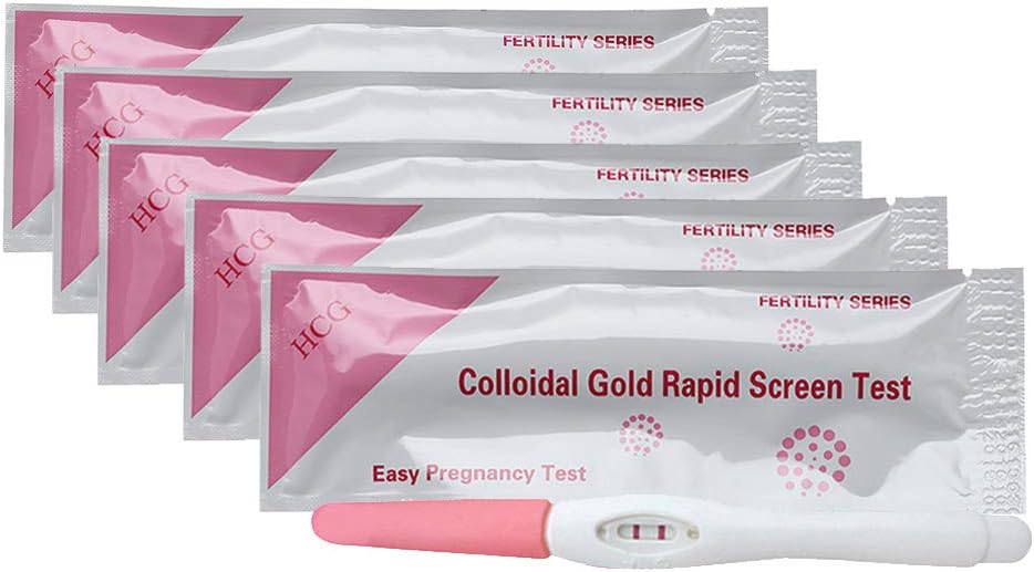 Pregnancy Test Sticks Early Result Urine Test Strips HCGUrine Early Detection Fast Pregnancy Test Kit (5PCS)