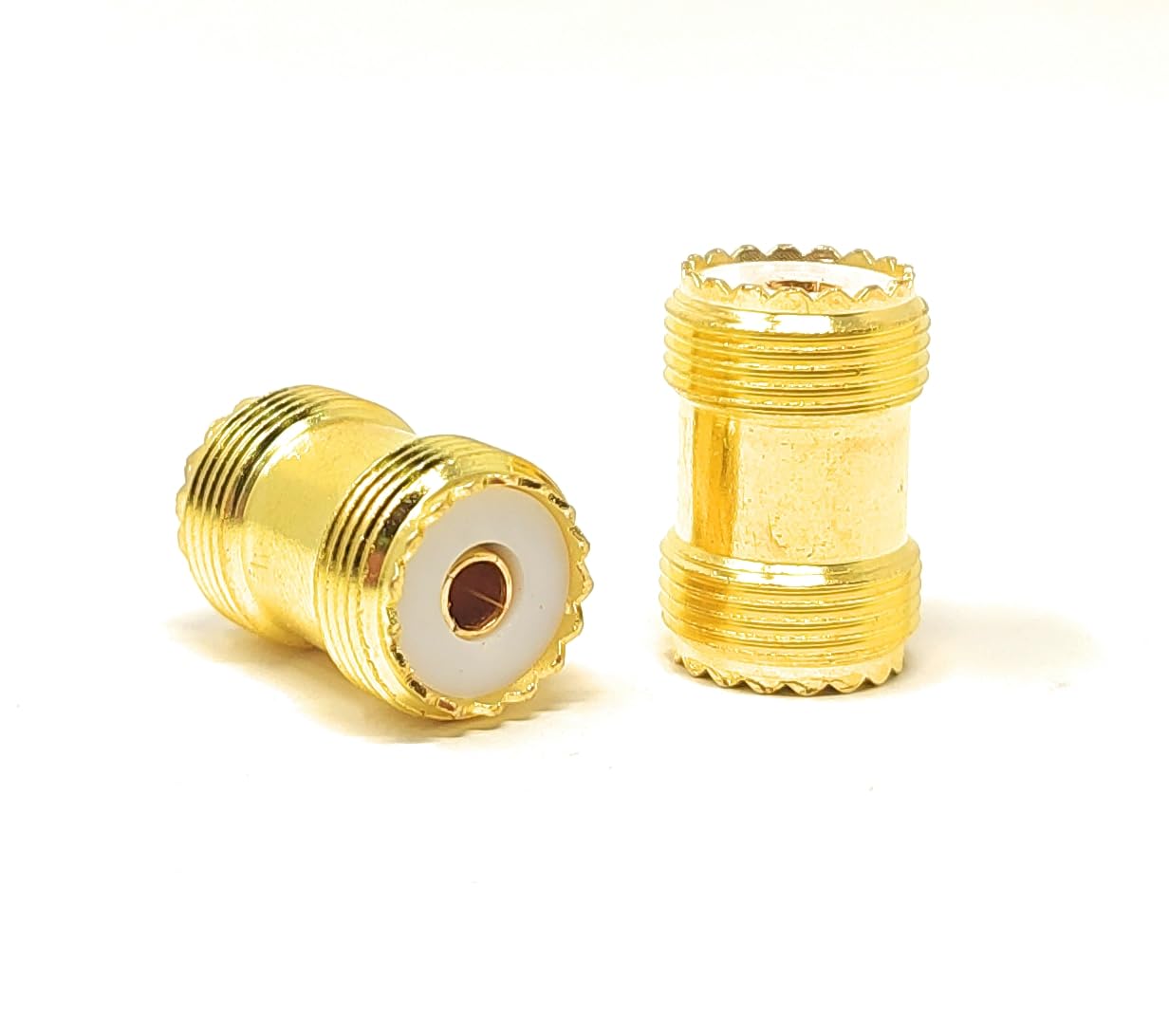 Maincore UHF PL-259 Female to Female Coaxial Adapter – PL259 Socket Coupler Connector Joiner for Antenna, Radio, CB, Ham, and RF Communication Cables (2pcs)