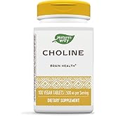 Nature's Way Choline, 500 mg, 100 Tablets, Pack of 2