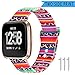 Bertiveny Sport Band Compatible with Fitbit Versa Band Soft Silicone Strap Replacement for Versa Lite/Samsung Galaxy Watch 46mm,Double Side Print Band (Serape Leopard)