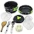 Camping Cookware | Innoo Tech Camp Cookware Set Backpacking Gear for Hiking Outdoors Cooking Equipment 11 Piece | Compact, Lightweight & Durable FDA APPROVED Pot & Pan | Free Folding Spoon & Fork