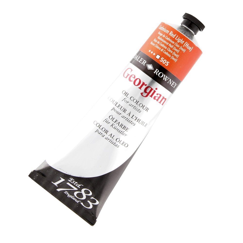Daler-Rowney Georgian Oil Paint, Aluminium Tube, 7.61oz - 225 ml, Cadmium Yellow Deep Hue