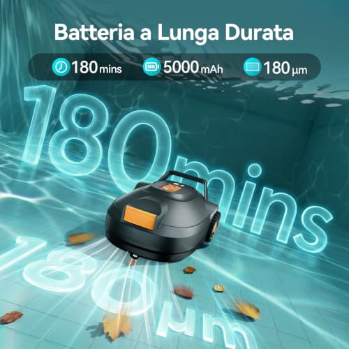Redkey S200 Wireless Swimming Pool Robots, 180 Min Autonomy, Double Motors, Double Suction, Automatic Parking, Robot Pools Above Ground Flat Bottom Up to 100 m²