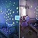 Glowing in the Dark Stars Wall Stickers - Glowing Reusable Ceiling Decors of 220 Stars and 1 Moon Set for Kids Bedding Rooms or Birthday Party