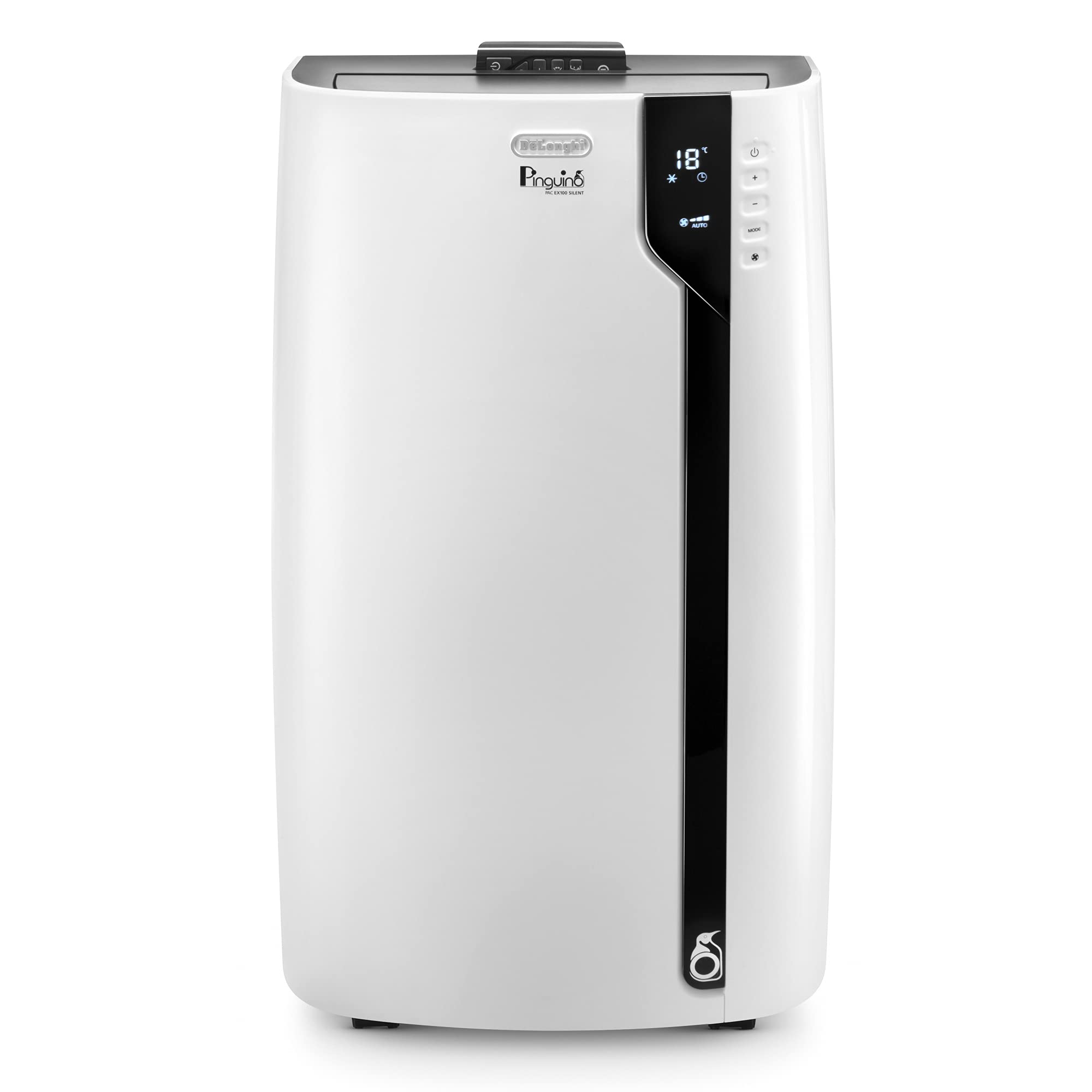 De'Longhi Pinguino PACEX100 Silent | Portable Air Conditioner with Real Feel Technology | 110m³, 10,000 BTU, A++ Energy Efficiency