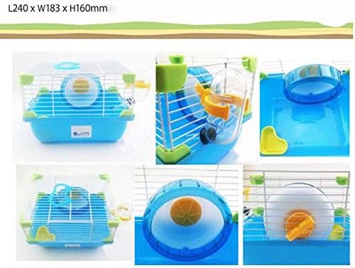 3年保証 の透明なハムスターケージ Color 小動物ケージ 正規品送料無料 B02lzl Color Blue 飼育ケージ ホビー 小動物ケージ ハムスターケージヴィラケージポータブルケージハムスターハムスター高級シングルデッカーの城の巣小さなペットケージハムスター