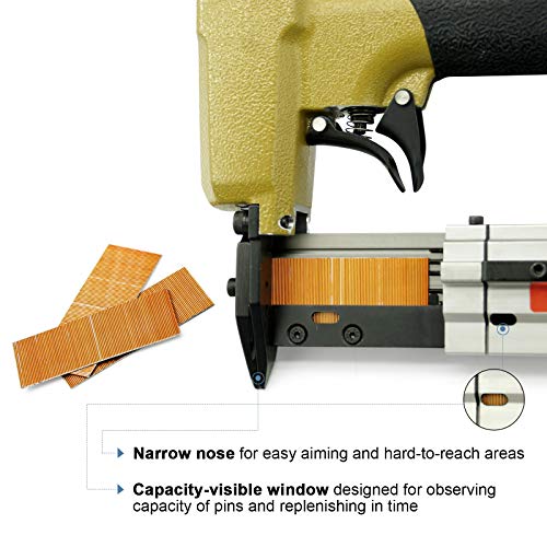 P630C 23 Gauge Pneumatic Micro Headless Pin Nailer with Safety Trigger