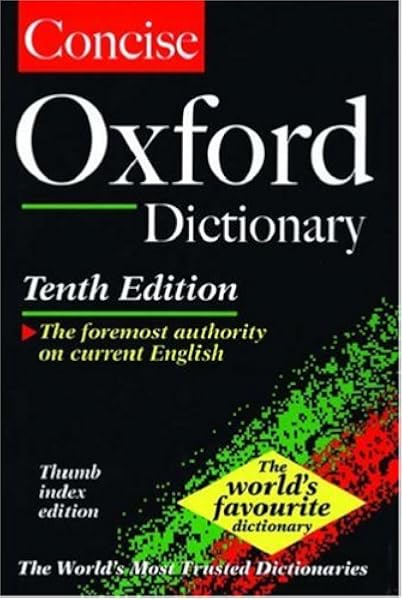 The Concise Oxford English Dictionary Thumb Indexed 9780198602873 Pearsall Judy Books Amazon Com
