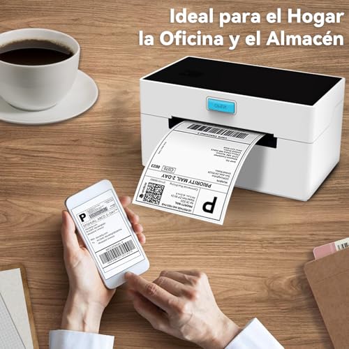 WELIKERA Impresora Térmica Inalámbrica Bluetooth 4x6 para Etiquetas Adhesivas, Compatible con iPhone, Android, Windows y macOS - Ideal para Negocios, Envíos y Oficina