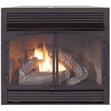 Duluth Forge Dual Fuel Ventless Fireplace Insert-32,000 BTU, Remote Control, FDF400RT-ZC, Black