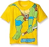 Teenage Mutant Ninja Turtles Little Boys' Toddler Short Sleeve T-Shirt, Yellow, 3T