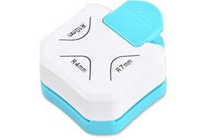 3 in 1 Corner Rounder Punch, 3 Way Round Corner Cutter for Radius 4, 7 and 10 mm, Sturdy Stainless Steel Punches Round for Cr