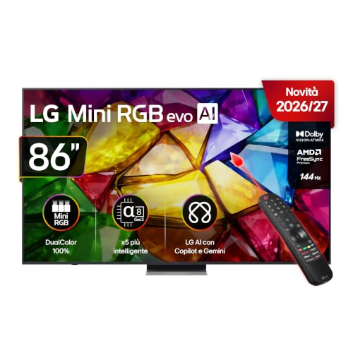LG Mini RGB 86 Pollici, Serie MRGB87 2026 Smart TV 4K - 86MRGB87B6B