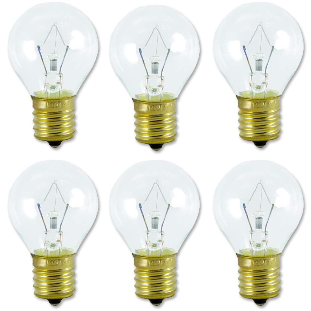 Lava Lamp Bulb 25 Watt, 6 Packs The Lava Original Replacement Bulb for 14.5-Inch/20-Ounce Lava Lamp, E17 Base 120 Volt Lava Lamp Replacement Bulbs, S11 Bulb - Dimmable - High Temp Resist - Warm White