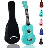 POMAIKAI Soprano Ukulele for Beginners, Guitar 21 Inch Ukelele Instrument for Adults Wood Guitar Small Hawaiian Ukalalee Star