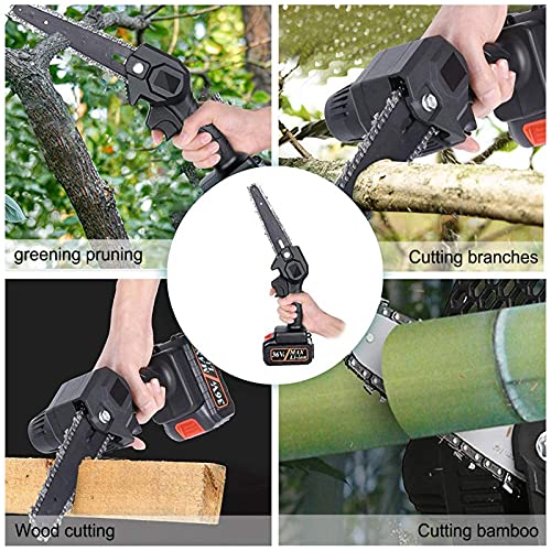 LUSTAR Akku Kettensäge 36V 6 Zoll Mini Kettensäge, Mit 2 Batterien Und 2 Kette für Gartenbaum Landwirtschaft Ranch Bäume… – Bild 6