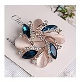 1pc Crystal Bauhinia Shape Brooch For Women Dress Decorative Pin